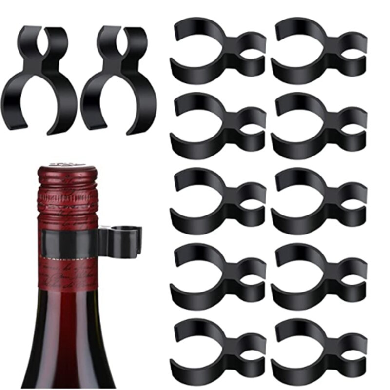 18Pcs Champagne Fles Glitter Enkele Houder Veiligheid Clips Fles Clips Voor Kaars Kerstmis Partijen Huwelijksceremonie
