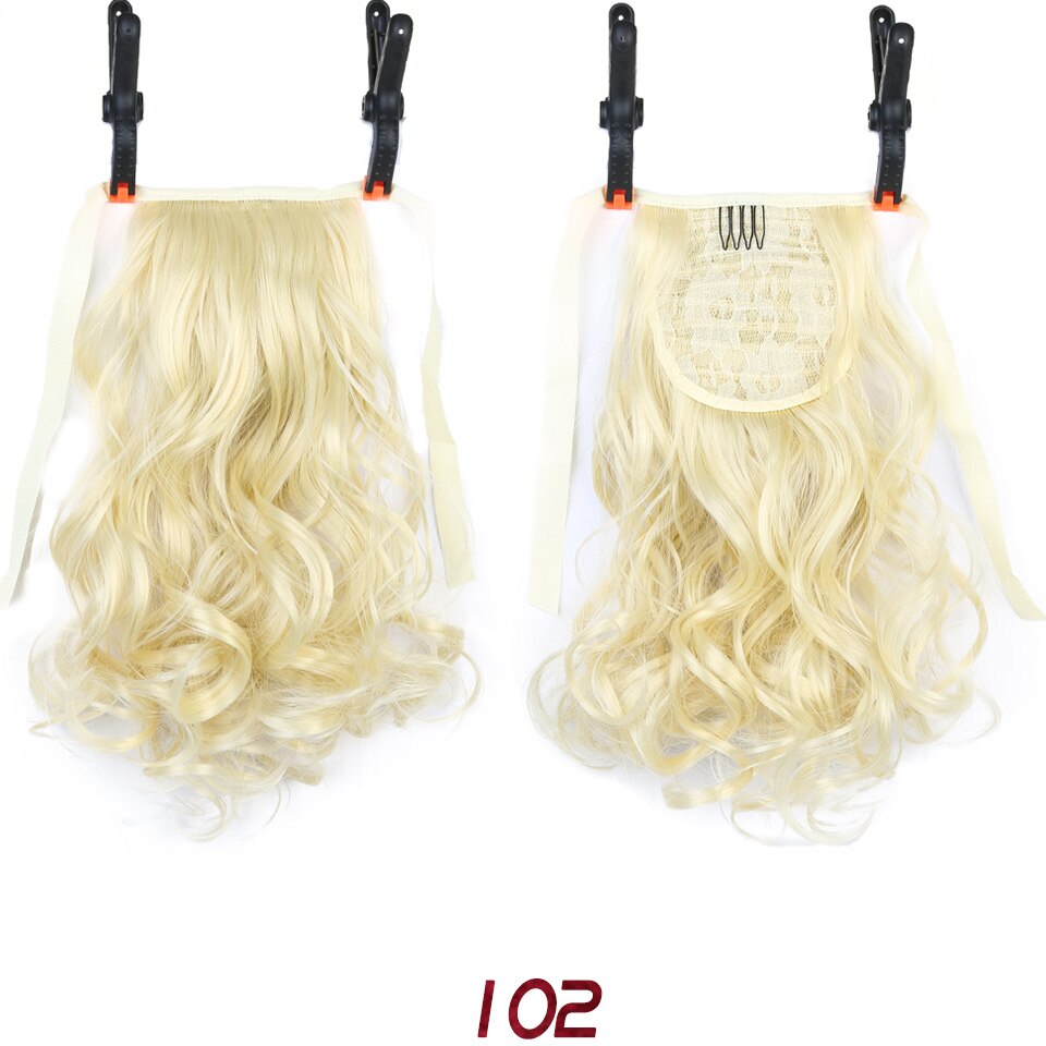 LUPU-coleta de pelo corto rizado para mujer, extensión de cabello con cordón, postizo sintético resistente al calor, tocados: 102