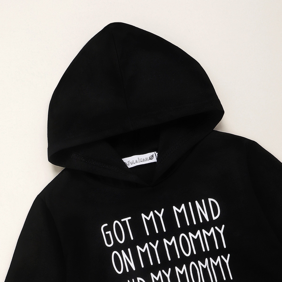 Otoño niño chico bebé niño Niñas Ropa con capucha manga larga letra impresión Top Sudadera con capucha carta Casual sudadera