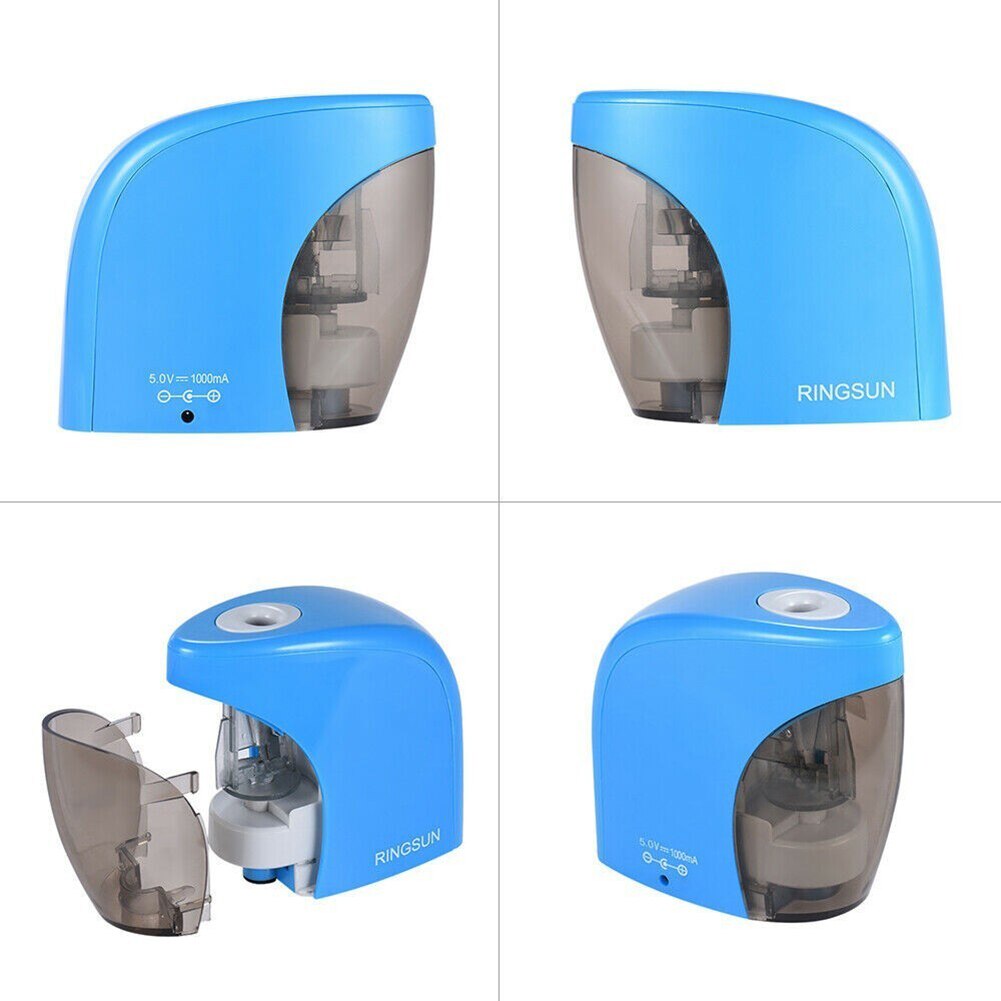 Electric Pencil Sharpener Kids Safety Pencil Sharpener for 8mm Pencils for Classroom Home Office with USB