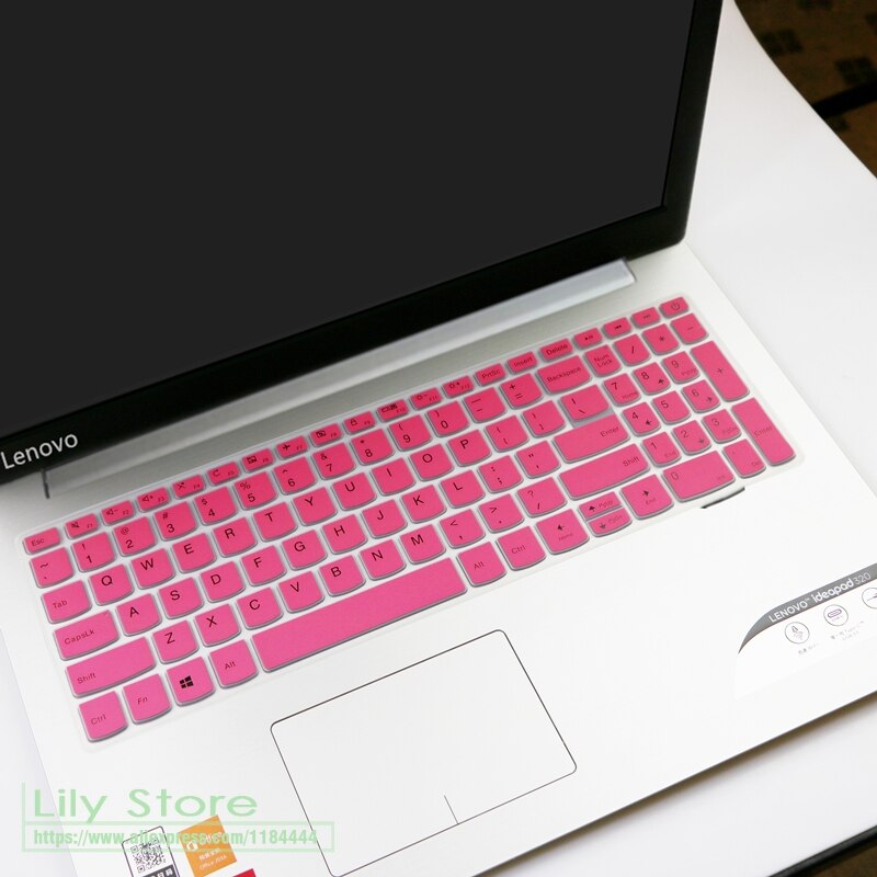 Laptop Keyboard Cover for Lenovo IdeaPad 520 720 15.6-inch - Ultra-thin Silicone Skin: Pink