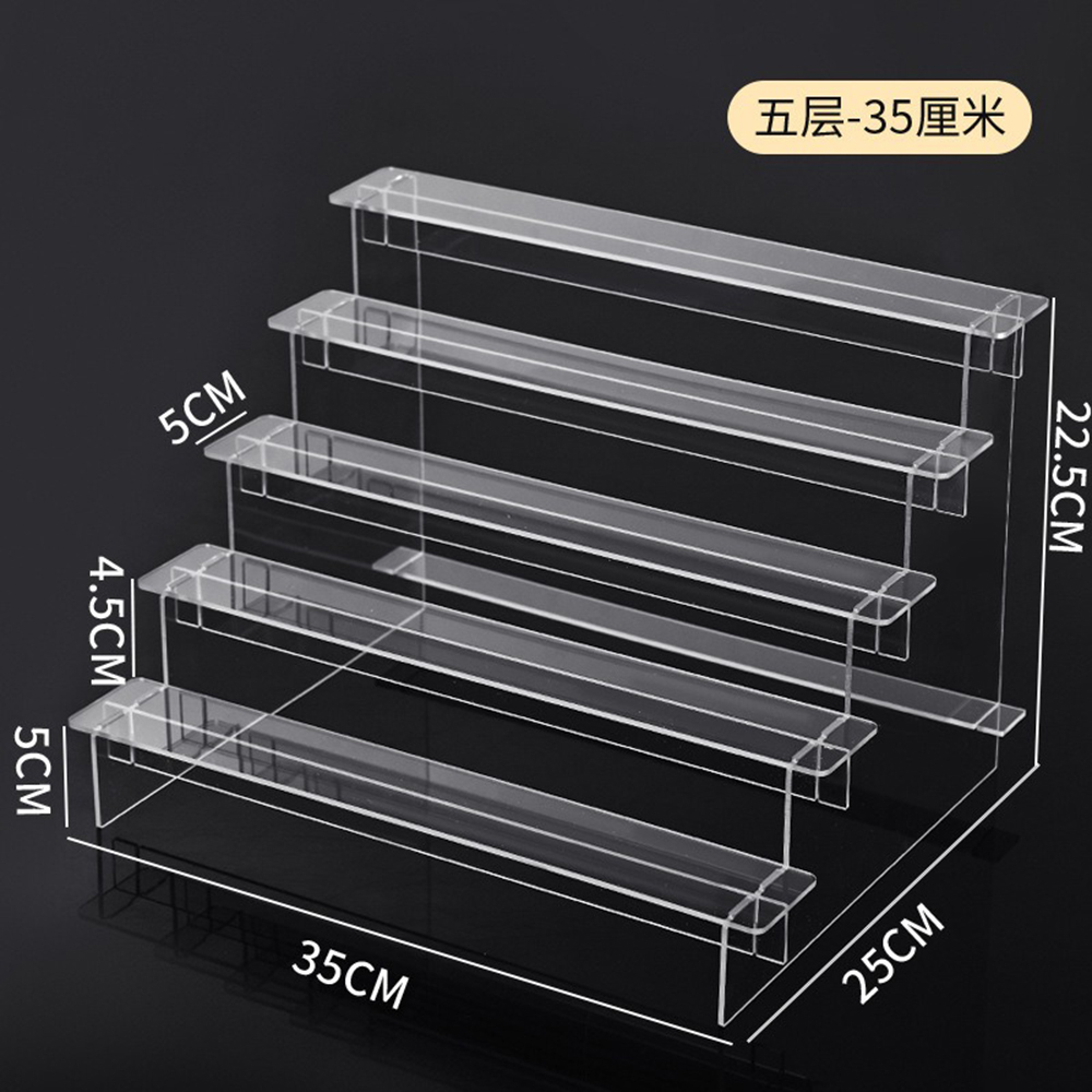 Transparent Shelf Organizers Display Stand Holder Figures Collectibles Storage Rack Perfumes Doll Removable Accessories: WHITE