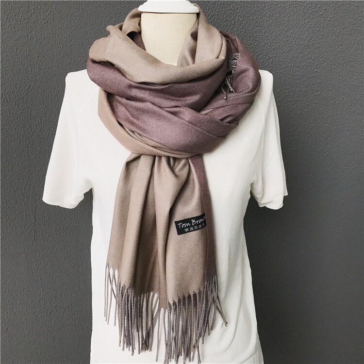 neue Winter männer schal heißer solide doppel-seite weichen kaschmir schals schals und wickelt bandana weiblich foulard Quaste