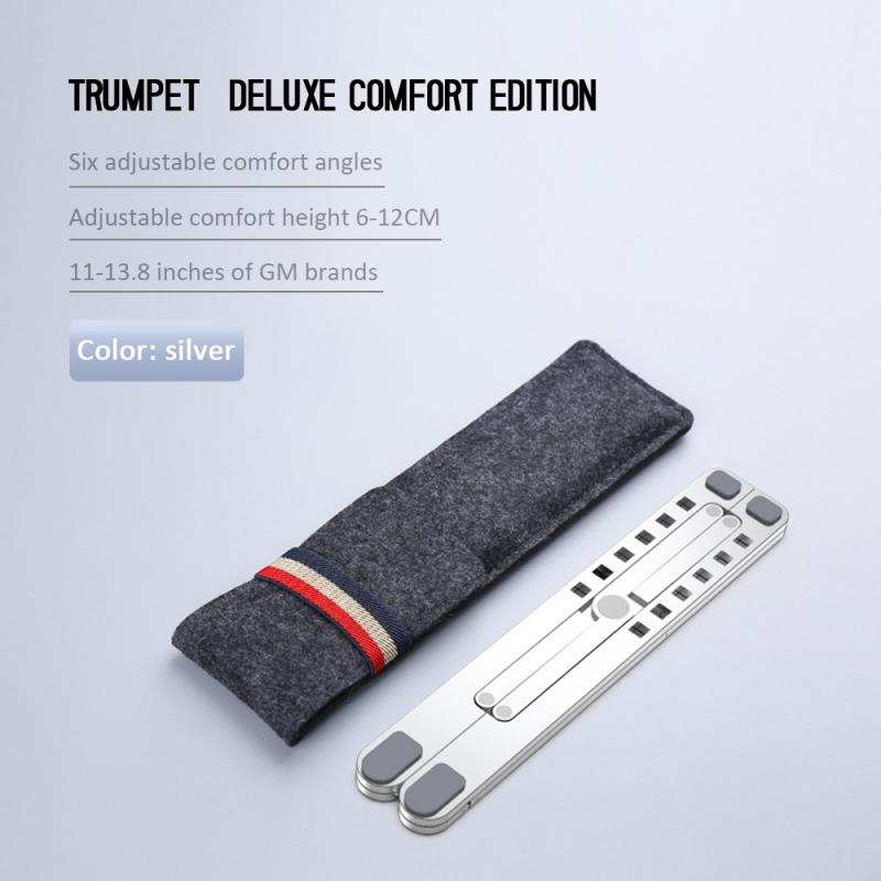 Foldable Laptop Stand Adjustable Aluminum Alloy Laptop Riser Holder Portable Ergonomic Notebook for MacBook Air Pro: 02 small
