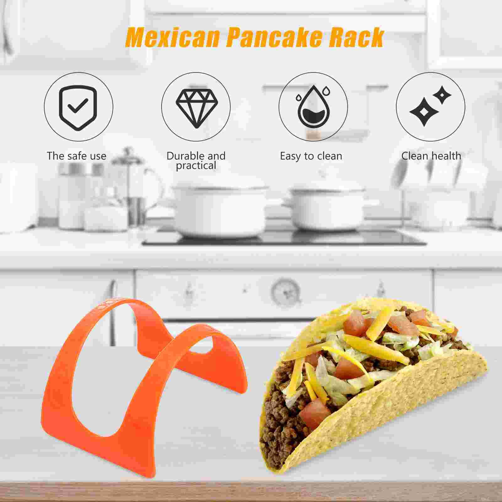 12 Stuks Plastic Taco Rack Duurzaam Mexicaanse Pannenkoek Rack Lade Taco Houder Voor Home Restaurant Keuken (Rood + Geel + Groen)