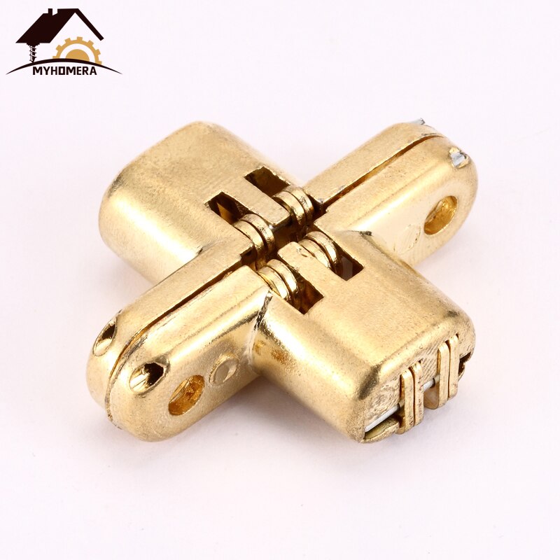 Myhomera 2Pcs 12x42MM Invisível Escondido Dobradiças Escondidas Barril Cruz Caixa De Madeira Dobradiça Da Porta Do Rolamento Para Dobrar mobiliário janela