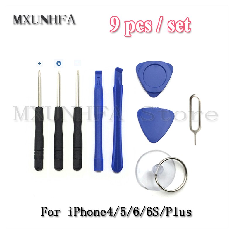 Mobile Phone Repair Tool Kit Pry Opening Tools Set with Pentalobe Screwdriver for iPhone 12 11 X 7 8 6S: 9pcs