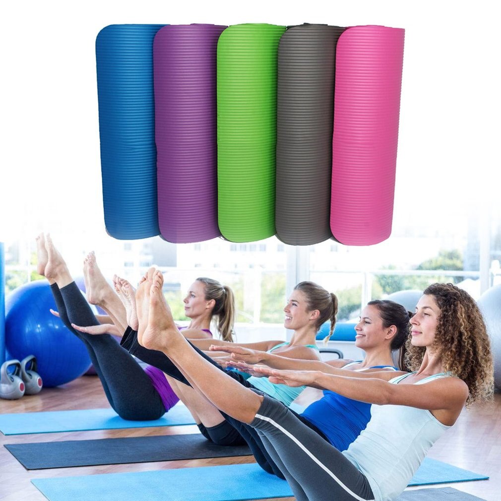 Universelle, verdickte schaumstoff-yogamatte, 10mm zoll dick, gymnastikmatte für bodybuilding, strapazierfähige sporttrainingsmatte