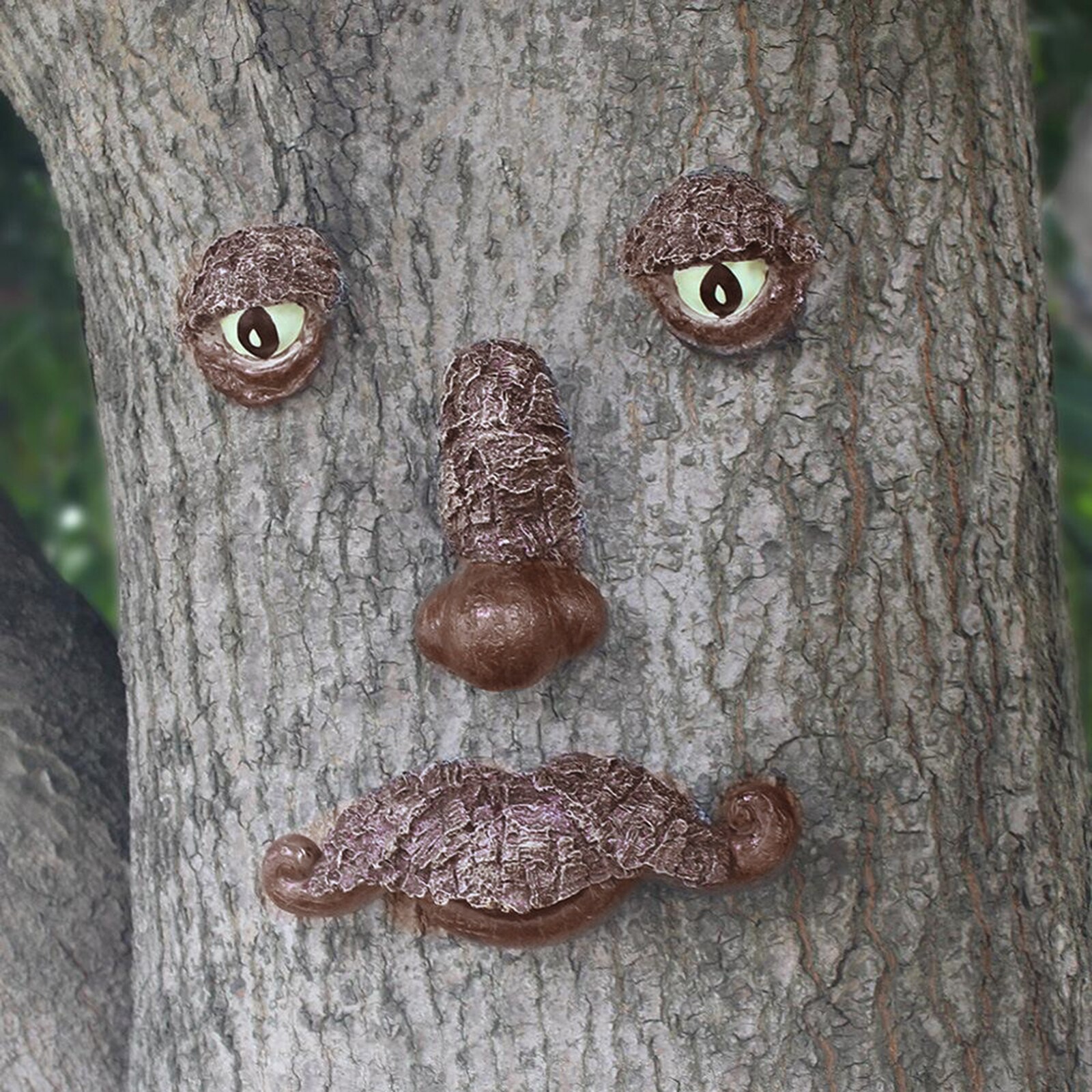 Tree Face Decor Outdoor Fun Old Man Tree Sculpture Yard Art Garden and Yard Outside Decorations