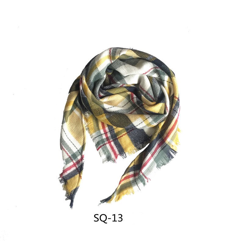 JIFANPAUL scarf autumn and winter imitation cashmere children's plaid scarf retro shawl scarf unisex: B18 A13