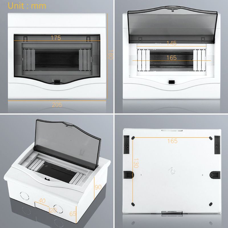 Caja de distribución eléctrica, caja de iluminación doméstica para Disyuntor de 2-4/5-8/9-12 vías RXJB