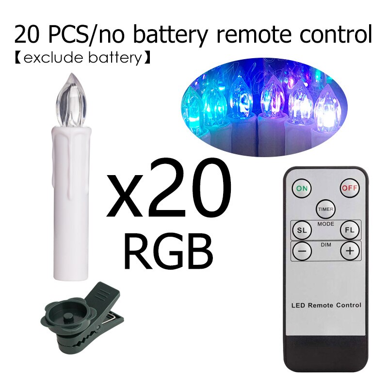 Gele kaarsen, afstandsbediening, led, plastic, vlamloze kaarsen voor diner, feest, theelichtje, feest, bruiloft, veiligheid, huisdecoratie: Rgb fp -01 20