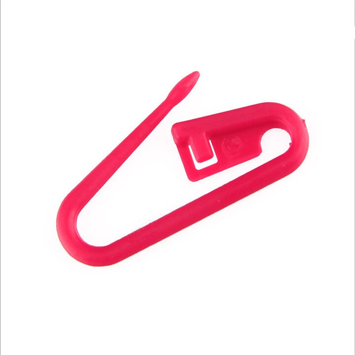 Pines de seguridad pequeños de plástico de Color, marcador de puntada de bloqueo, marcador de Clip de aguja para tejer, decoración de Gehaakte, manualidades DIY, 100 Uds.: Rose red Safety Pins