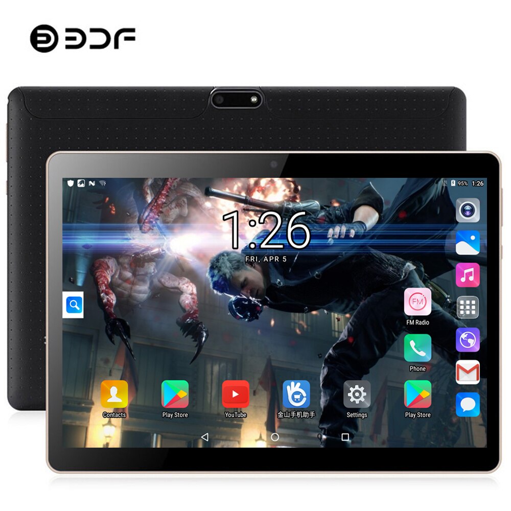 BDF la couverture en cuir noir et le clavier Bluetooth sans fil pour tablette de 10 pouces utilisent une résistance aux chutes antichoc Anti-poussière M107