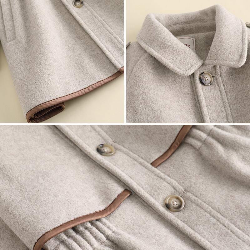 Kinderen Meisjes Jassen Bovenkleding Winter Meisjes Jassen Wollen Lange Geul Tieners Warme Kleding Kids Outfits Voor 5 6 8 10 12 Jaar