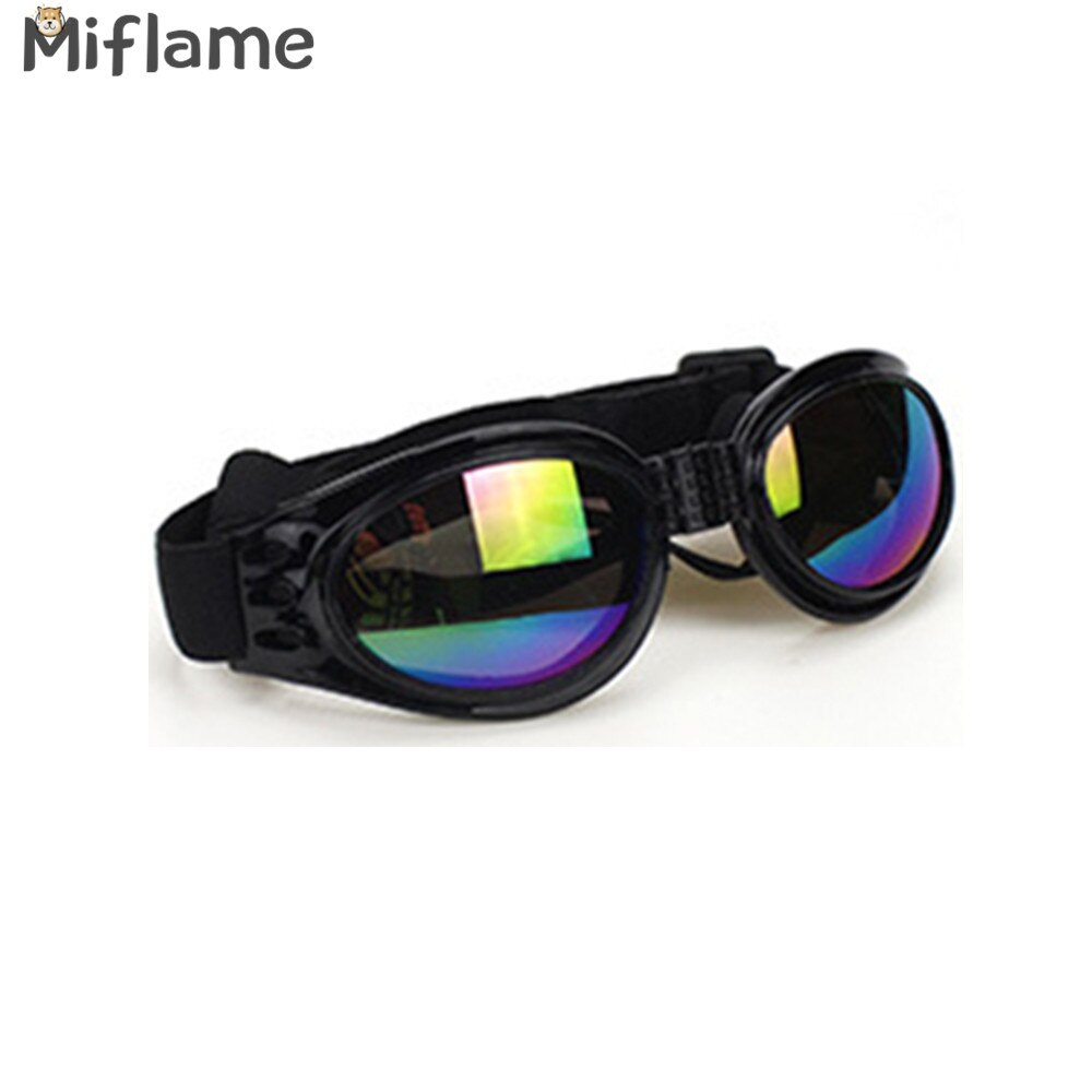 Miflame Multicolor Dog Protection Goggles Foldable Dog Glasses For Pet Eyewear Chihuahua Schnauzer Glasses Small Dog Sunglasses: Black