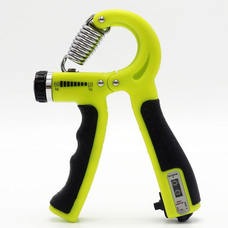 10-60Kg Adjustable Heavy Gripper with counter Fitness Hand Exerciser Grip Wrist Training Spring Finger Pinch Carpal Expander: Yellow