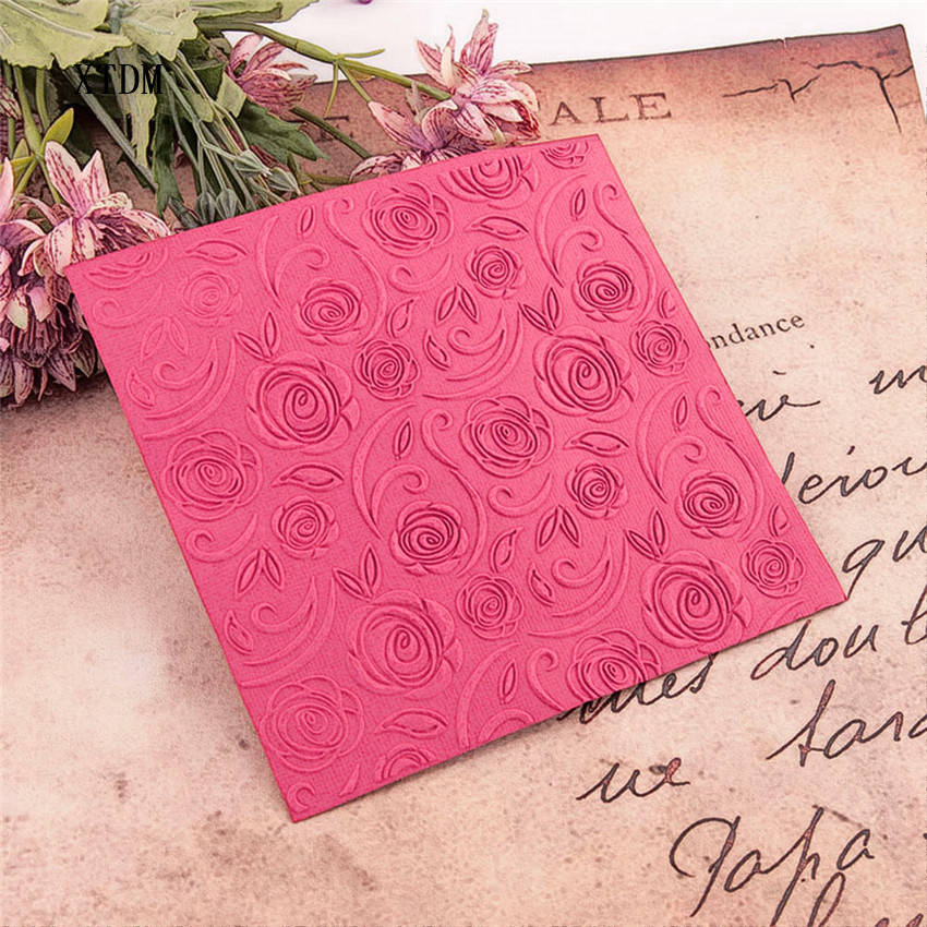 Easter plastic Rose flower template craft card making paper card album wedding decoration Embossing folders