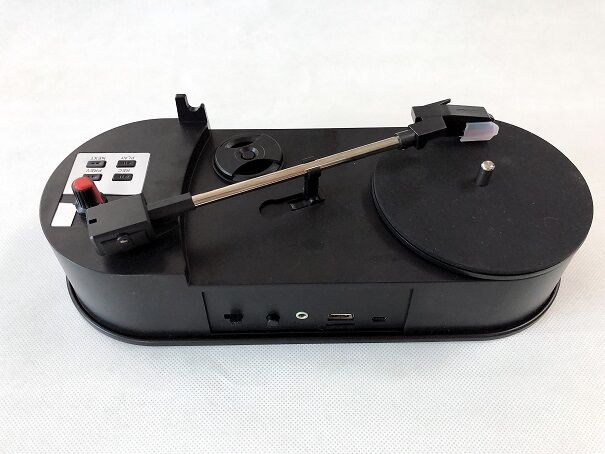 EZCAP 33/45RPM Vinyl Record Player USB Turntables to MP3 Converter Player Save to USB Flash/SD Card, Built-in Speaker