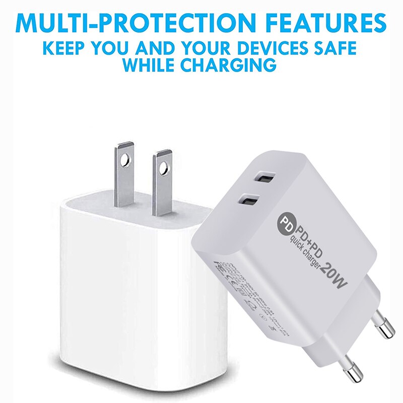 PD 20W caricabatterie USB-C per iPhone 12 Pro Max Mini carica rapida 3.0 20W tipo C ricarica rapida muro di viaggio per iPhone 13 Pro Max