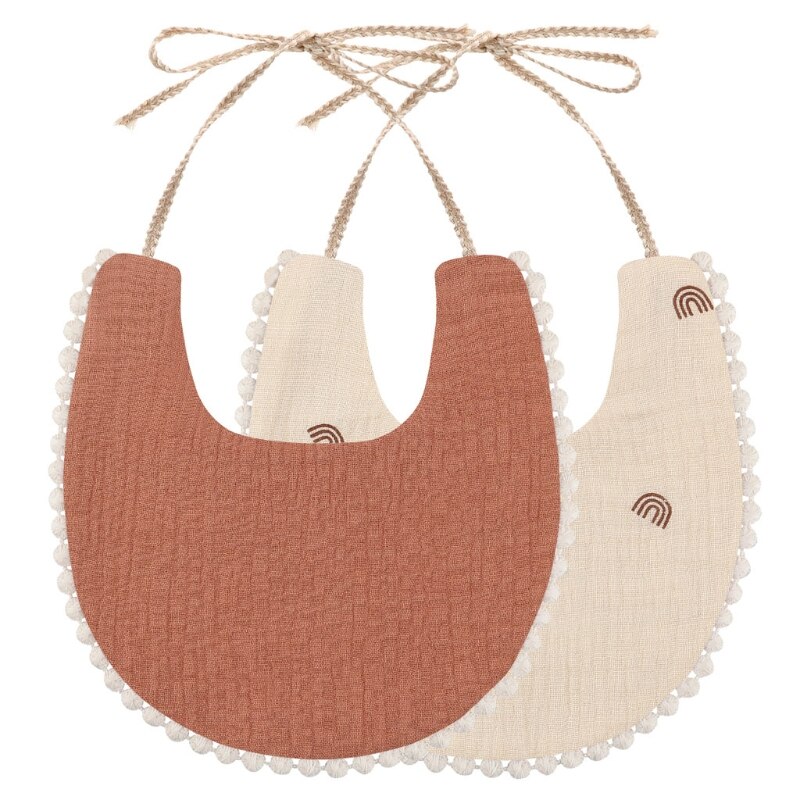 Double Side Print Bib Baby Kwastje Speeksel Handdoek Fotografie Voeden Burp Doek 87HD: 7