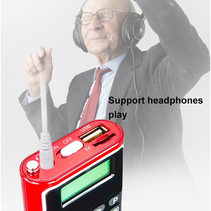 Portable DAB/DAB+ Radio Mini FM Receiver Loudspeaker with LED Display Support TF Card U Disk Automatic Channel Search Loop Play