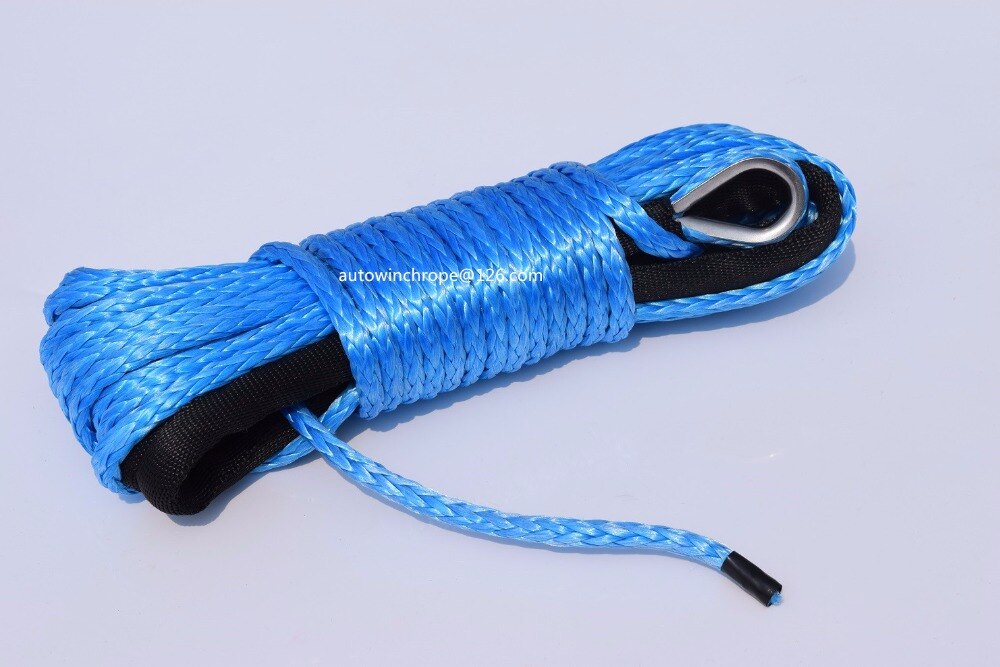 6Mm * 15M Blauw Atv Winch Line, Atv Lier Accessaries,Off Road Touw 6500LBS, boot Lier Kabel