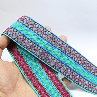 50mm nylon fargerike elastiske bånd gjør-det-selv-belte bånd kjole bukser sko klær gummi 4cm webbing plagg sytilbehør: 19 50mm
