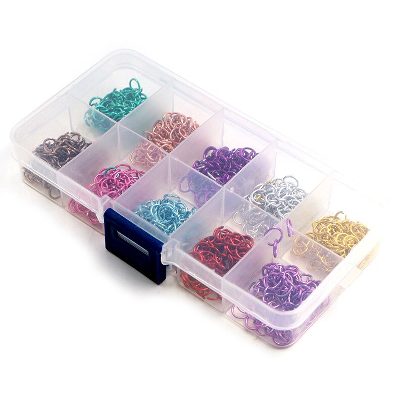 6mm colorido de alumínio aberto anéis de salto dividir conectores anéis para colar pulseira diy jóias que fazem acessórios 1000 pçs/caixa