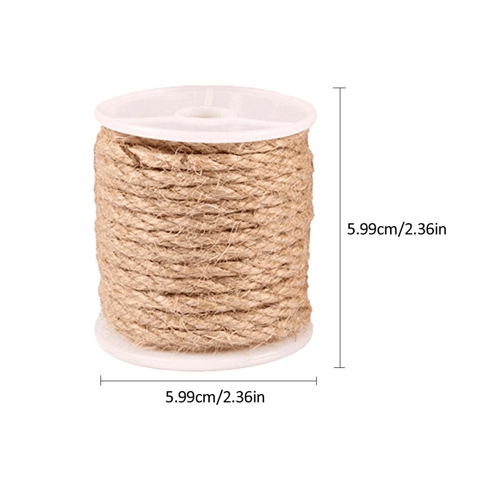 10M Natuurlijke Sisal Touw Voor Kat Klimrek Diy Handgemaakte 4-10Mm Jute Touw Lamp Decoratie Touw bureau Benen Binding Hennep Touwen: 4mm x 10M
