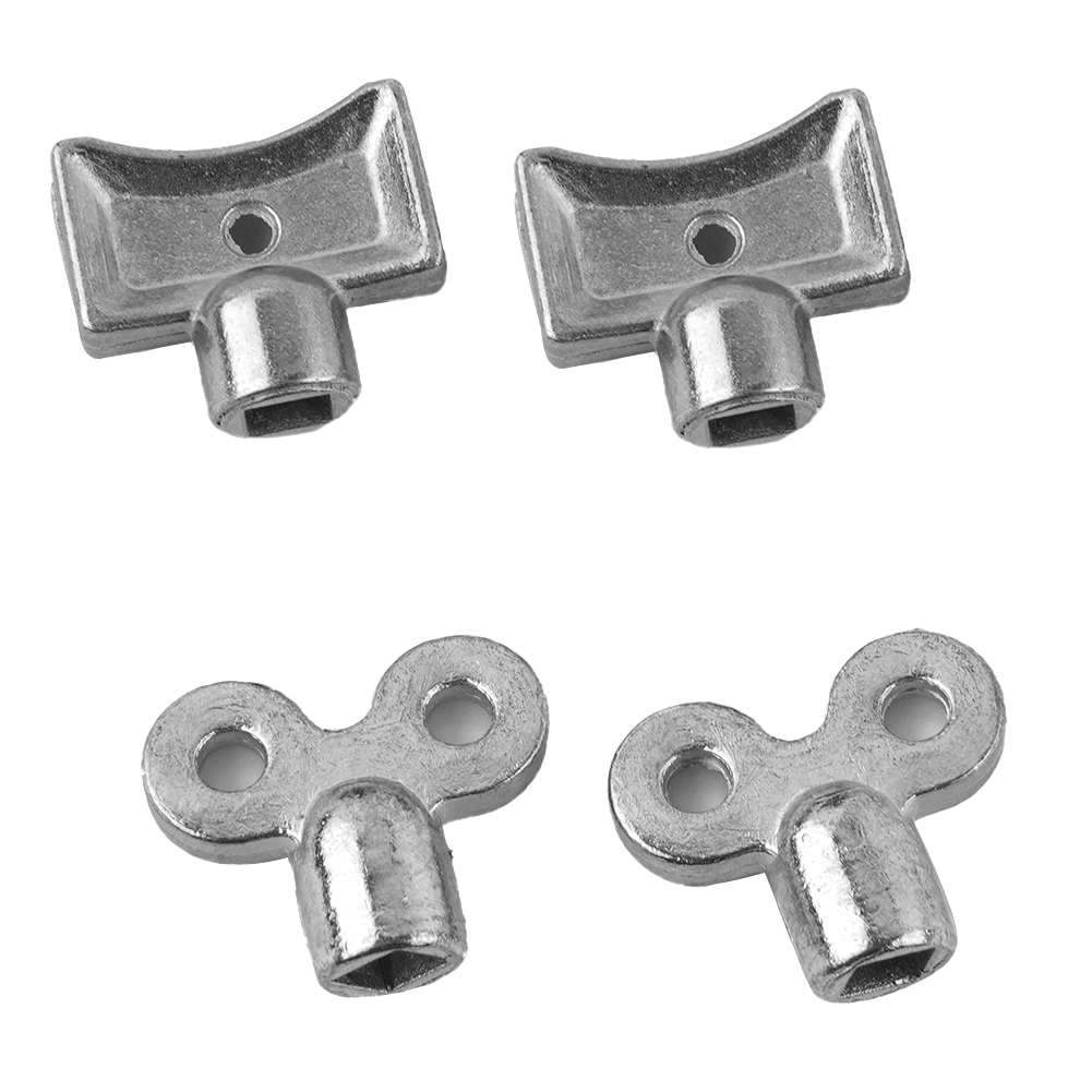 2 Stuks Radiator Klep Sleutel Kraan Sleutel Radiator Waterkraan 5×5mm Klep Socket Speciale Slot Moersleutel zinklegering