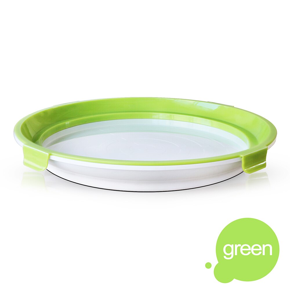 Conteneur de conservation sous vide réutilisable, organisateur d&#39;intervalle de conservation des aliments frais, réfrigérateur empilable: Green