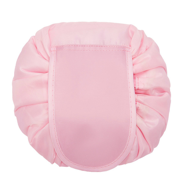 Women Drawstring Cosmetic Bag Travel Storage Makeup Bag Organizer Female Make Up Pouch Portable Waterproof Toiletry Beauty Case: Gold