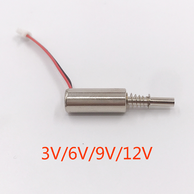 DC 3V/ 6V/ 9V/12V Cylindrical Suction Solenoid Electromagnet Big Push &amp; Pull for Mini Fingerprint Lock 8mm Magnet Magnet Ring