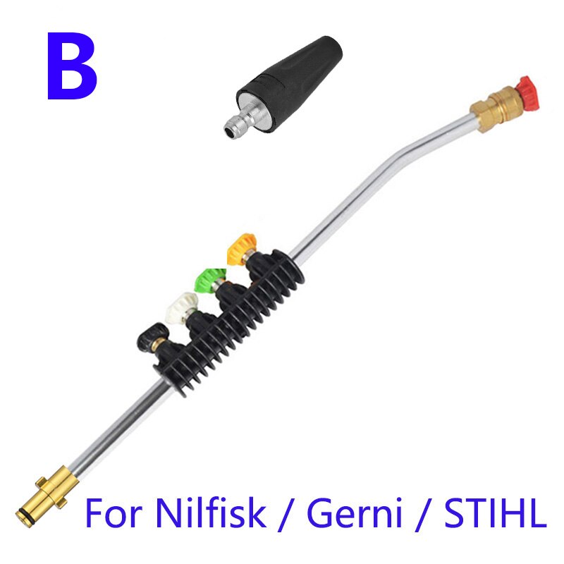 Pressure Washer with 5 Color Spray Nozzles&Rotating Turbo Nozzle, 19Inch Replacement Lance, for Nilfisk/ STIHL Calm Husqvarna: Brown