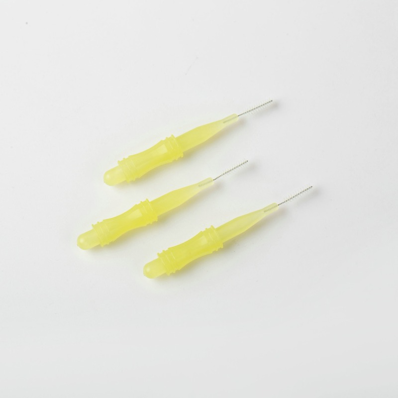 50pcs/lot Hygiene Dental Soft Floss Sticks Toothpick Teeth Cleaning Tooth Flossing Head Plastic Interdental Brush Dental Clean: Orange