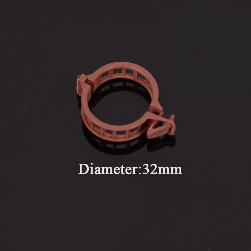 50/100/200 stk 25mm 32mm grøntsager tomater klip plast plante støtte klip klemmer til planter hængende vin have drivhus: 20 stk / Brun 32mm