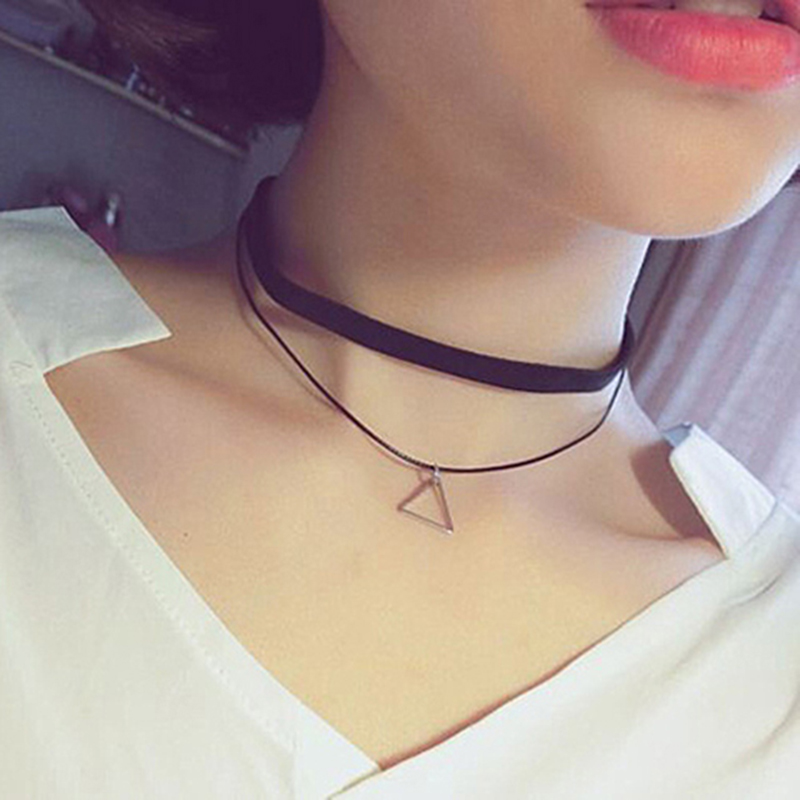 Gargantilla gótica de terciopelo negro, collares de cuerda de estilo gótico, decoración para el cuello para mujer, joyería Chocker en accesorios para el cuello de niña: Azul de zinc