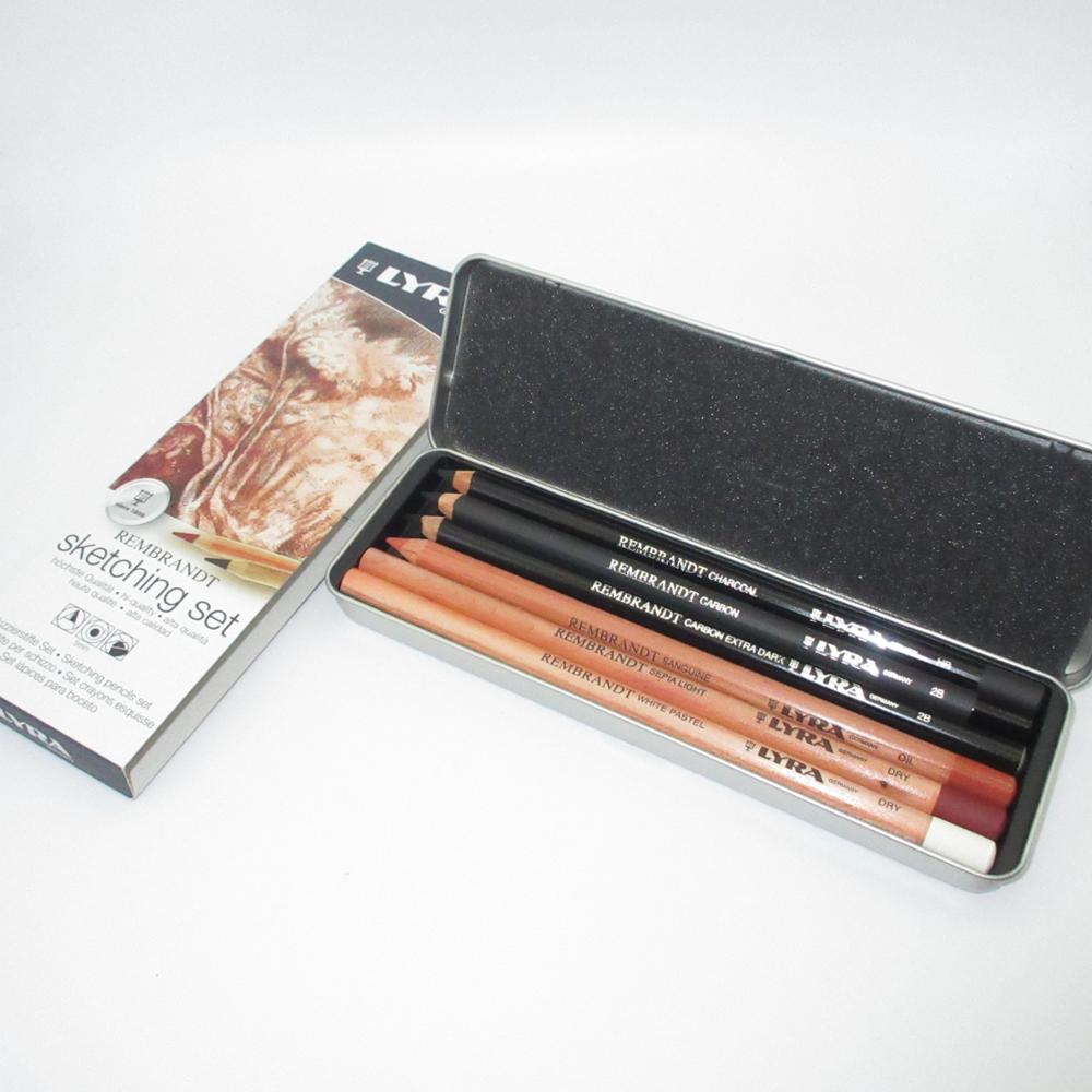 Lyra blyanter rembrandt sketching set hi sketch blyanter 6 pcs ratio tyskland