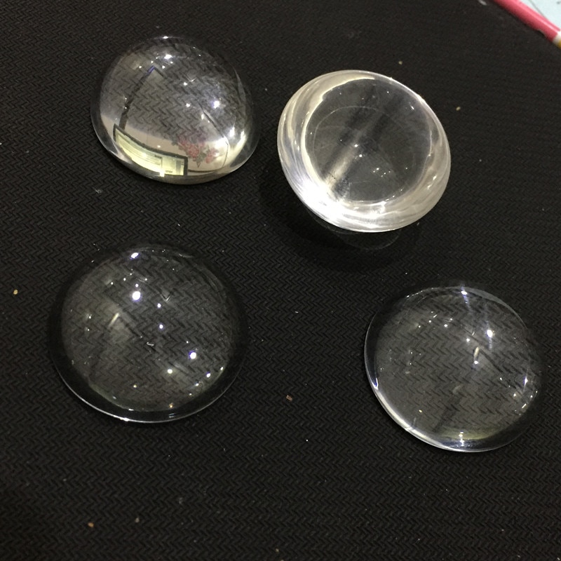 60mm-100mm Blank transparent Crystal hemisphere half ball magnifier glass paperweight for Home Decoration
