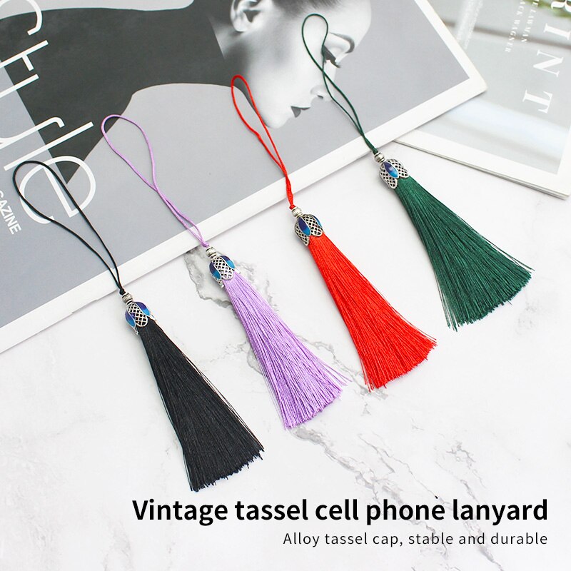 4 color lanyard Tassels keycord cell phone pendant Phone accessories Suitable For cards keys keychain id card flash drive