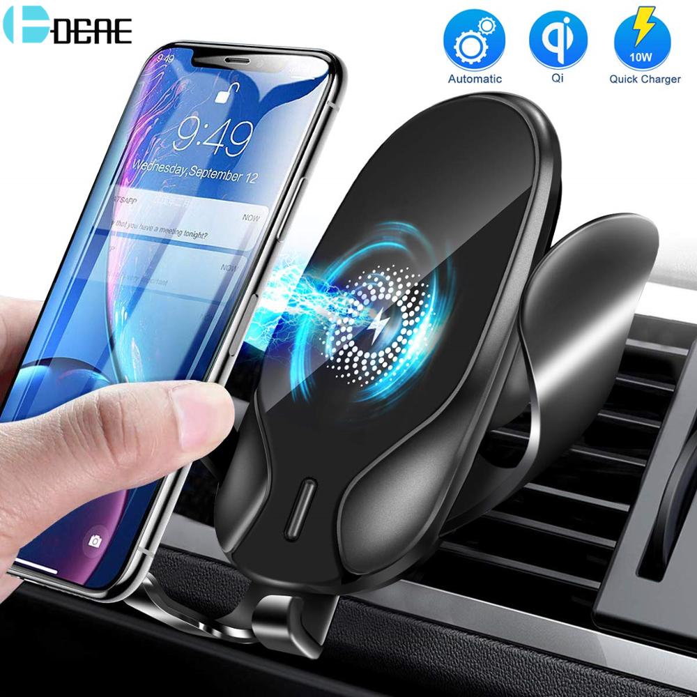 15W QI Drahtlose Auto Ladegerät montieren Automatische Schwerkraft Spann Schnelle Ladung Telefon Halfter Für iPhone 12 11 8 XR XS Samsung S20 S10