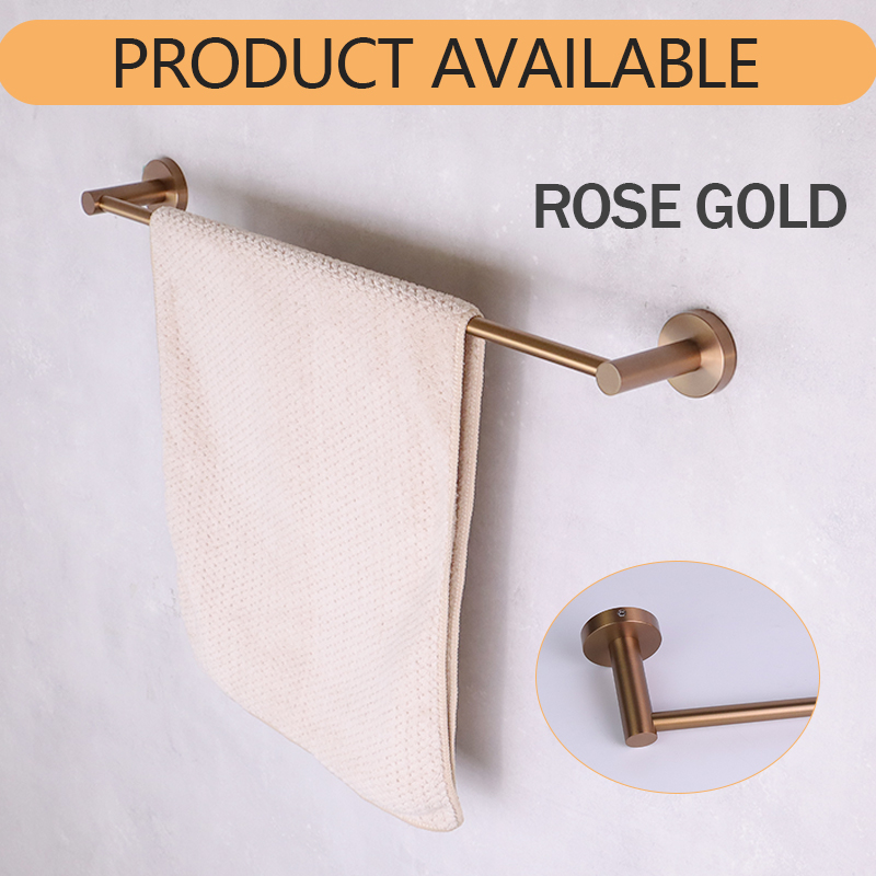 Rosémåke knagg til morgenkåpe, papirholder, håndklering, toalettbørsteholder, håndklestativ til 304 tannbørsteholder, såpeskål, enkel å installere: Lys gul