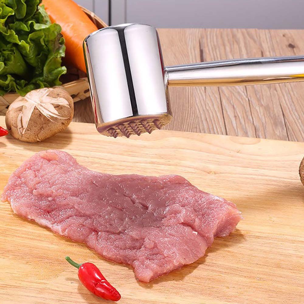 Stainless Steel Meat Hammer Steak Pork Chop Loose Meat Hammer Multifunctional Meat Beater Kitchen Supplies