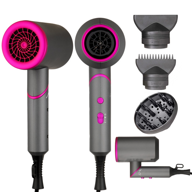 Leafless hair dryer, negative ion hair dryer, 360 degree nozzle temperature and wind speed control, hair styling
