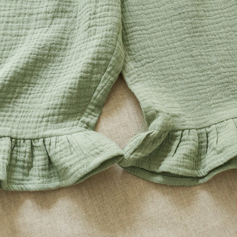 Pantalones acampanados 100% de algodón para niña, pantalón informal de Color liso y cómodo hasta el tobillo, novedad de verano, TZ68