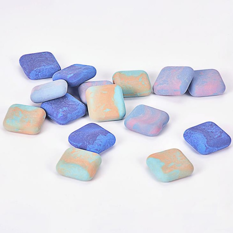 3 Pcs/pack Colorful Marble Stone Shape Eraser Soft Rubber Pencil Erasers Student Prize Stationery Supplies