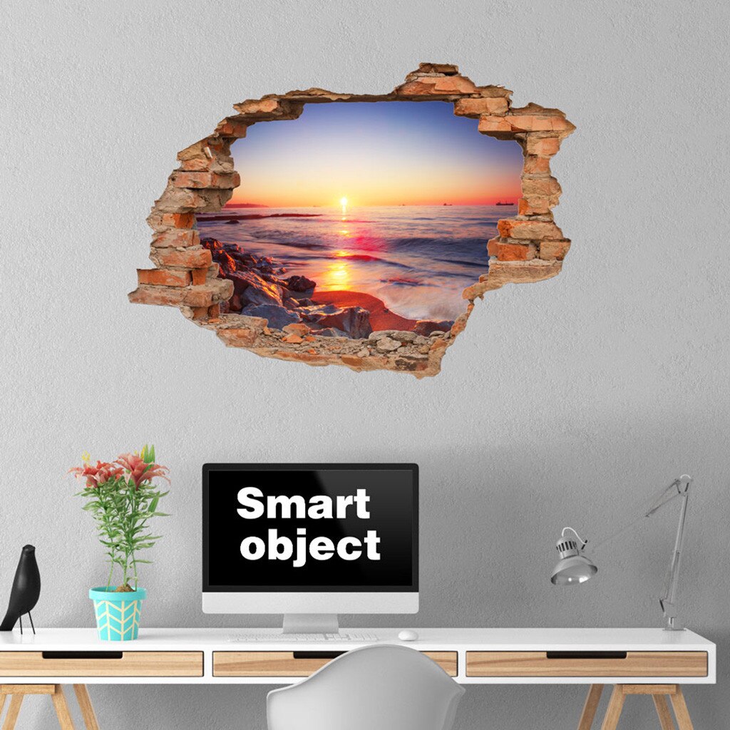 3D Wall Stickers Bedroom Dolphin Turtle Underwater World Wall Sticker Removable Mural Decals Vinyl Art Living Hogar Decor