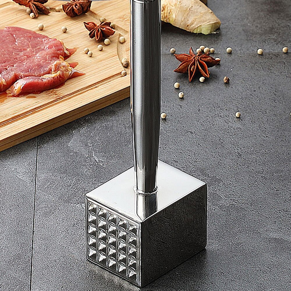 Meat Tenderizer, Stainless Steel Meat Tenderizer, Heavy Meat Mallet, Double-sided Meat Scale Pot Safe Kitchen Tool