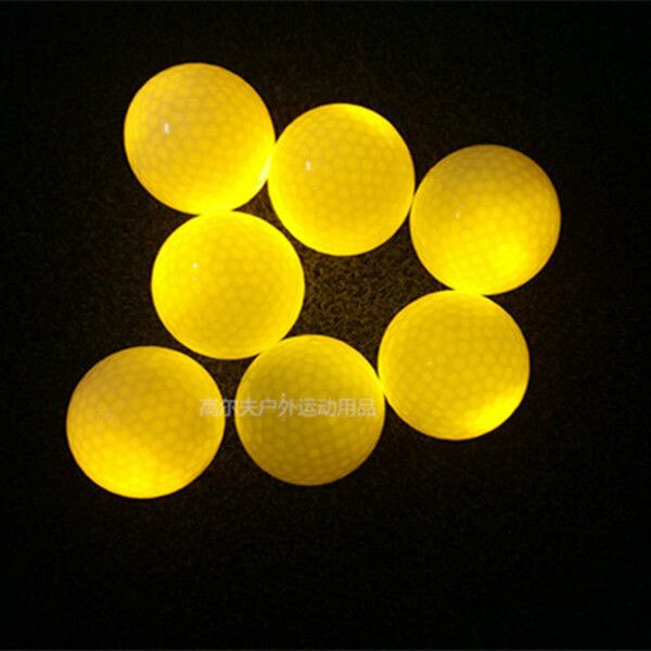 Waterproof Led Golf Ball 5 pcs/pack for Night Training High Hardness Material for Golf Practice Balls The Newest: Yellow 5pcs Pack